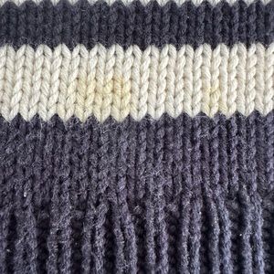 Talbots black/white stripe turtleneck sweater, size S, EUC